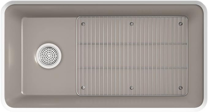 KOHLER K-8206-CM3 Cairn Sink, 33 in, Matte Taupe