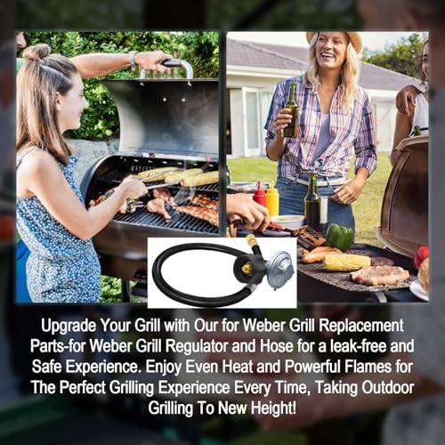 25“ For Weber Hose and Regulator kit, Compatible With Spirit II (2017-2019),and Spirit E310 E320 E210, Genesis II 210/LX 240, and Genesis II 300/400 (2017-2019) Gas Grills,for Weber 67069,69891.