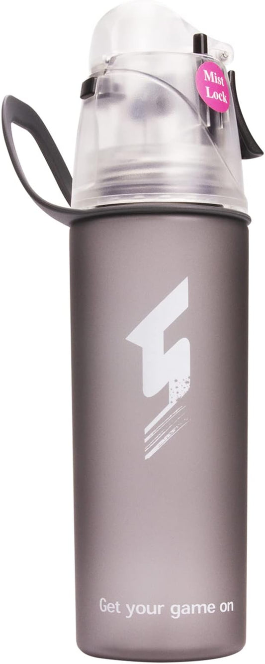 Linowos Drinking and Misting Sports Water Bottle, Non-Toxic BPA Free, Fast Water Flow Opens with 1-Click, Portable Leak-Proof Spray Cup for Cycling Fitness Camping Hiking Outdoor