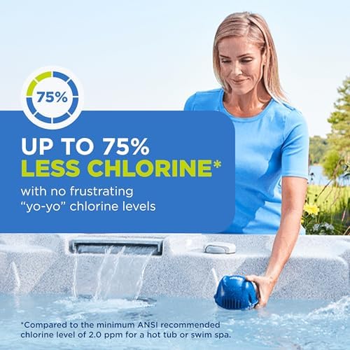 FROG @Ease Floating System for Hot Tubs with 1 Pack of FROG Maintain - Self-Regulating Hot Tub Sanitizer - Hot Tub Maintenance System with Sanitizing Minerals & SmartChlor Technology