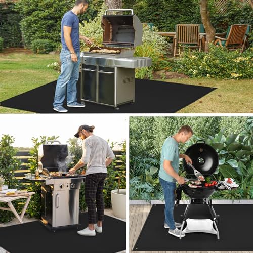 70 x 48 in Under Grill Mat Compatible with Blackstone 28in & 36in Griddle - Fireproof BBQ Mats for Grilling to Protect The Deck, Patio, Pavers - Griddle Mat Compatible with Blackstone - 1mm