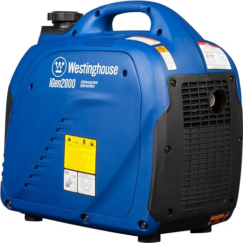 Westinghouse 2800 Peak Watt Super Quiet & Lightweight Portable Inverter Generator, Gas Powered, Parallel Capable, Long Run Time