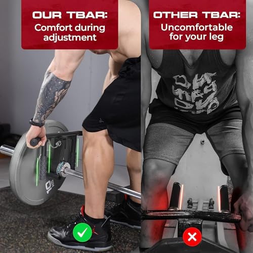 Yes4All T Bar 4 Handles Adjustable, Versatile Landmine Handle Attachment Fits Both 1 Inch & 2 Inch Barbell, Narrow & Wide Handle with Anti-Slip Rubber Grip, Easy to Install & Adjust