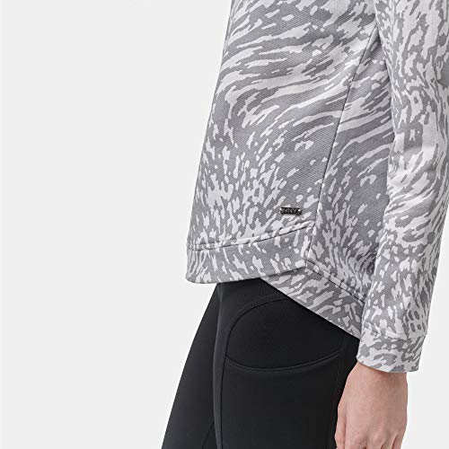 Andrew Marc Women's Printed Pullover Sweatshirt, Overcast Animal, X-Large