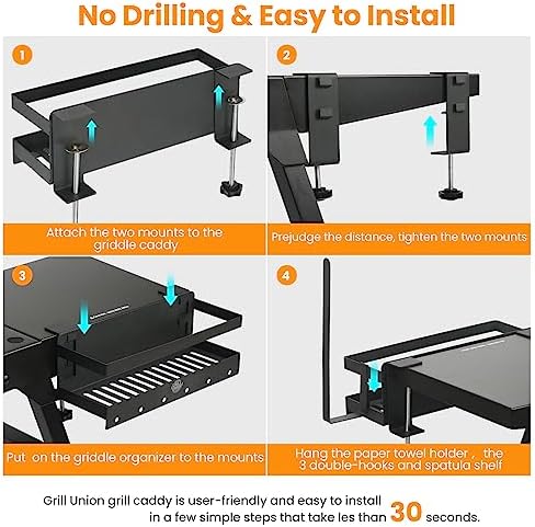 Blackstone Caddy, Grill Griddle Caddy for 28"/36" Griddles, Space Saving Blackstone Griddle Caddy,BBQ Accessories Caddy Organizer Box