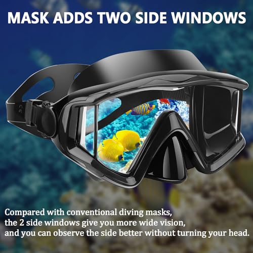 AQUA A DIVE SPORTS Diving mask Anti-Fog Swimming Snorkel mask Suitable for Adults Scuba Dive Swim Snorkeling Goggles Masks