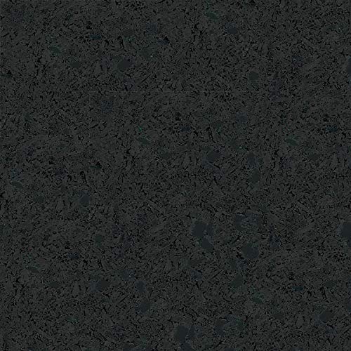American Floor Mats 3/8in (9mm) Thick Solid Black 4' x 3' Heavy Duty Rubber Rolls, Protective Exercise Mats, Home Gym Rubber Flooring