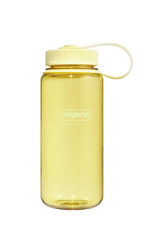 Nalgene Sustain Tritan BPA-Free Water Bottle Made with Material Derived from 50% Plastic Waste, 16 OZ, Wide Mouth, Butter