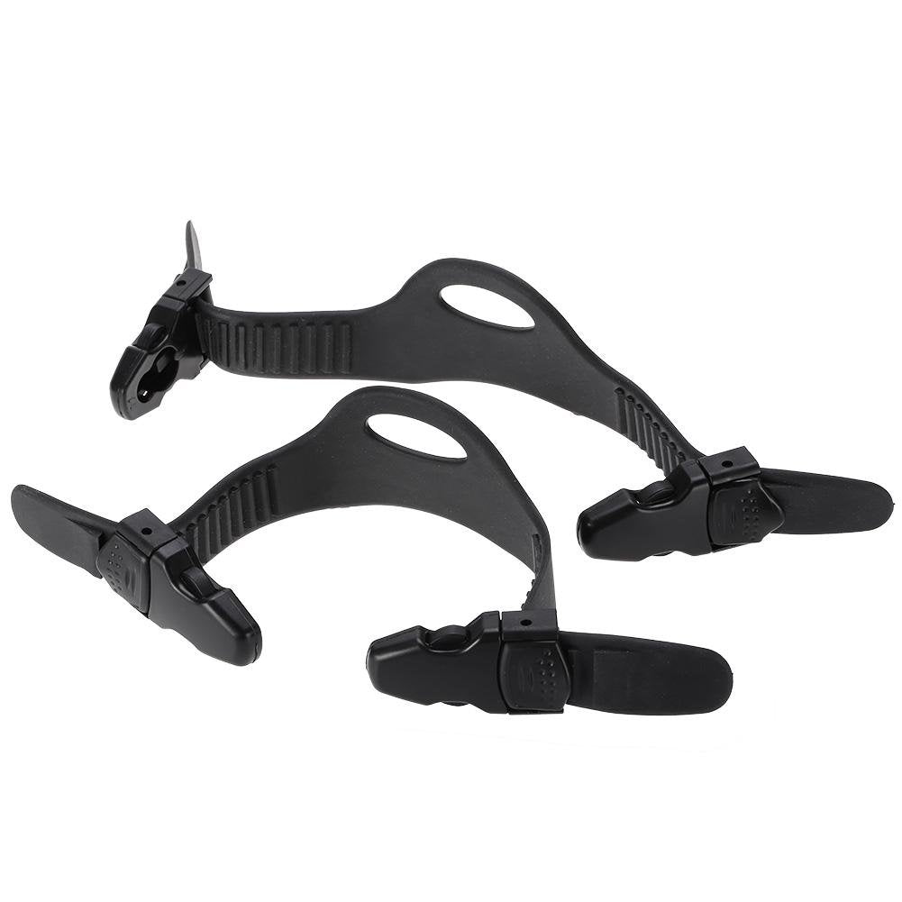Alomejor Diving Fins Strap Black Rubber Diving Diving Snorkeling Adjustable Swimming Buckles Strap(S)