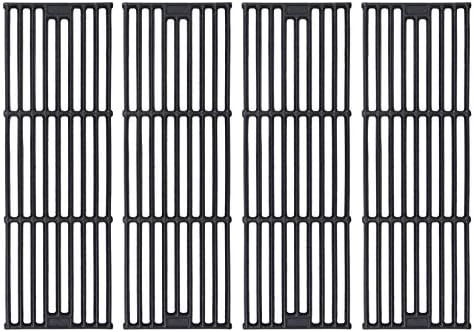 GGC Grill Grates Replacement for Chargriller 3001, 5050, 3008, 3030, 3725, 4000, 5252, King Griller 3008, 5252 and Others, 4 PCS Dumb Light Cast Iron Cooking Grid Grate(19 3/4" x 6 3/4" Each)