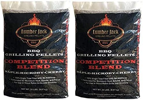 Lumber Jack Competition Blend Maple-Hickory-Cherry BBQ Grilling Pellets – 40 lbs.