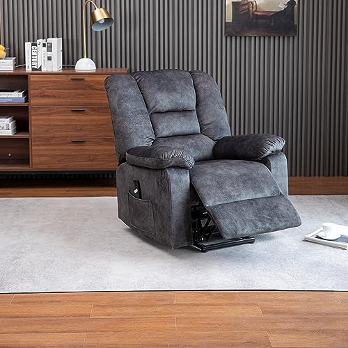 FANYE Electric Power Lift Recliner Chair for Elderly with Massage and Heat, Infinite Position Adjustable Recliner & Chair 1 or 2 Remote Controls and Side Pocket