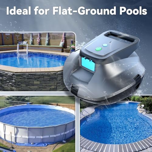 X1 Robotic Pool Vacuum, Cordless Pool Cleaner with 120 Mins Runtime, Auto-Parking, 2.5h Fast Charging, Ideal for Above Ground Pool and Flat-Bottom Inground Pools up to 850 sq.ft