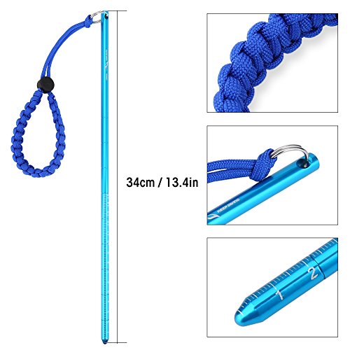 Aluminium Alloy Diving Pointer Stick, Diving Lobster Tickle Pointer Stick Lobster Stick Pointer Rod with Lanyard