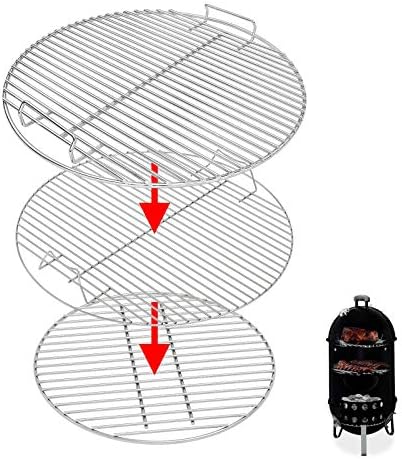 Uniflasy 7432 Upper Cooking Grate 85042 Lower Grate 63013 Charcoal Grates for Weber Charcoal Grill 18/18.5 Inch Smokey Mountain Cooker,Grate 3 Pack