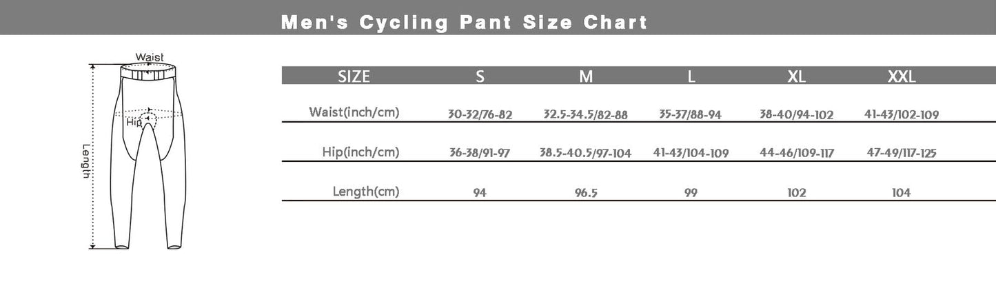 UGLY FROG Cycling Pants, 20D Padded Winter Bike Tights Fleece Lined Bicyble Riding Leggings