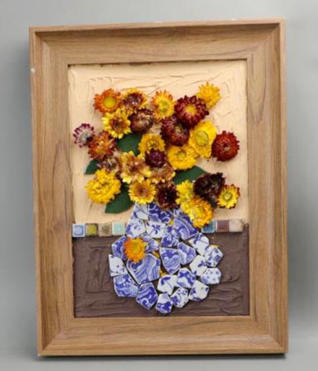 1.1 LB Porcelain Ceramic Mosaic Tiles,Broken Irregular Mosaic Tiles for DIY Craft Floor,Kitchen,Pool, Flower Pots Mosaic Making Supplies (Porcelain 10)