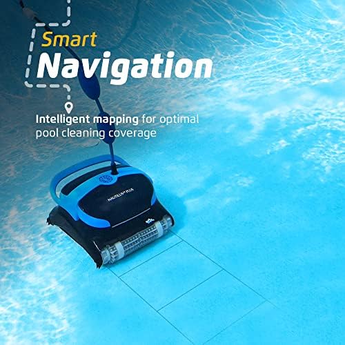 Dolphin Nautilus CC Plus Wi-Fi Automatic Robotic Pool Vacuum Cleaner, Always Cleaning, Never Charging, with Wall Climbing Scrubber Brush, Ideal for In-Ground Pools up to 40 FT in Length
