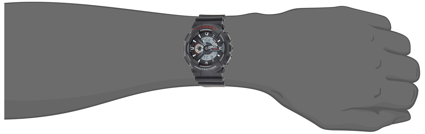 Casio Men's Quartz Sport Watch with Resin Strap, Green, 28 (Model: W-218HB-3AVCF),Black