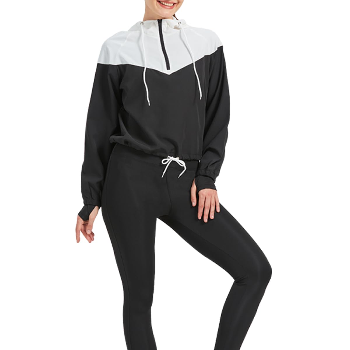 MISDENK Workout Sets for Women, 5 PCS Gym Athletic Sets Yoga Running Outfits Tracksuit Activewear Sports Clothes (Black, S)