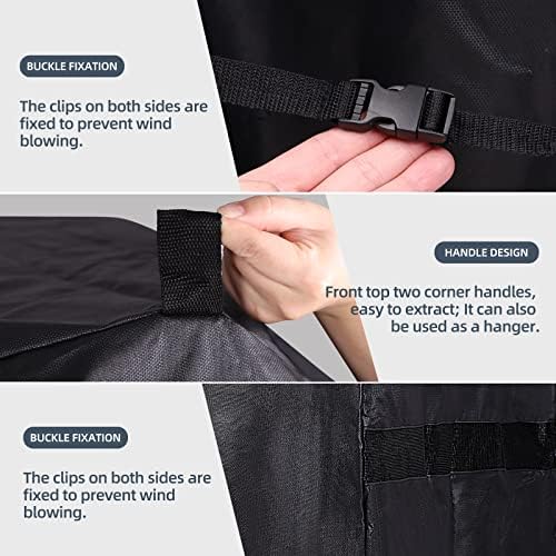 KPT BBQ Grill Covers Heavy Duty Waterproof - 60-68 Inches, UV & Fade Resistant, All Weather Universal Gas Grill Cover for Weber, Brinkmann, Char Broil, Nexgrill - Black