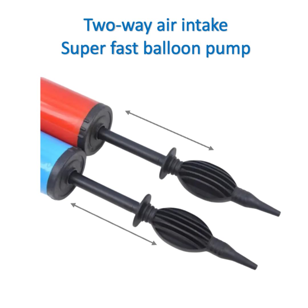 Apintop Balloon Pump with Dual Action Hand Blower, Air Pump Balloon Handheld (Pink)