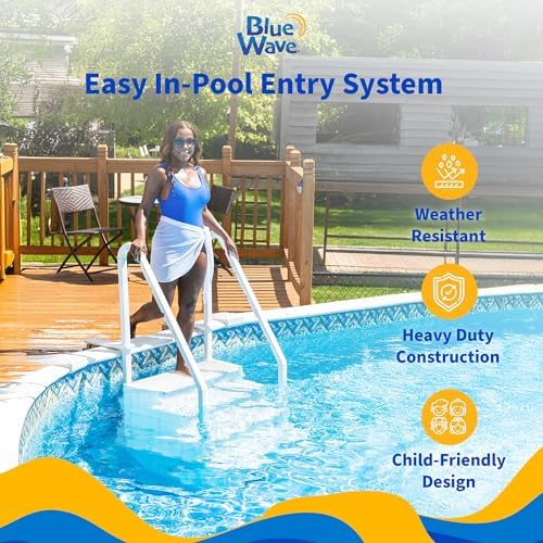 Blue Wave Easy Pool Step Above Ground Swimming Pool Step to Deck