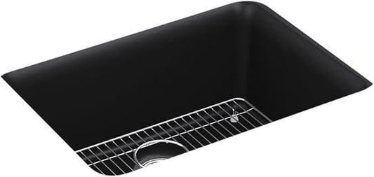 KOHLER K-28001-CM1 Cairn Sink, 24 in, Matte Black