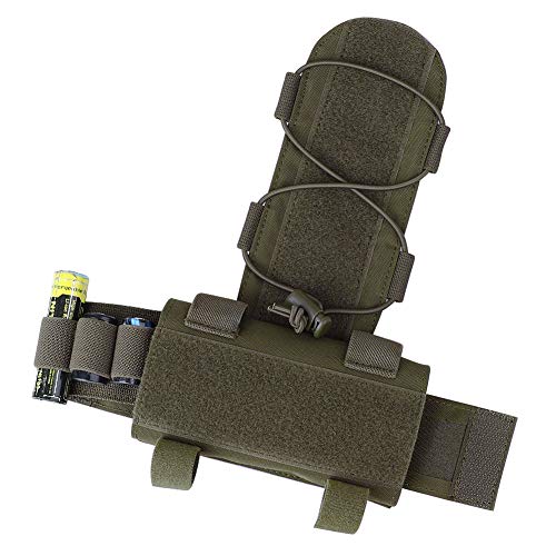 KRYDEX Tactical Helmet Battery Pouch Counterweight Pouch Helmet Battery Pack Balance Weight Bag with Hook&Loop for Tactical Helmet (Upgraded Pouch-RG)