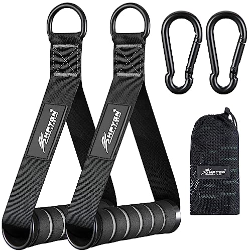 HPYGN Exercise Handles for Gym Cable, Fitness Handles with Carabiner, Resistance Band Handle for Exercise Bands, Home Fitness Workouts, Gym Equipment, Weightlifting and Weight Training 2pcs