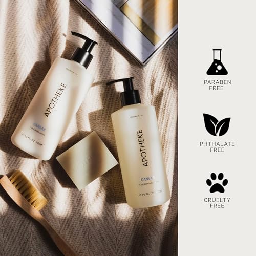 APOTHEKE Liquid Hand Soap, Canvas (10 Fl Oz) - Hydrating Hand Wash with Natural Coconut & Aloe Vera
