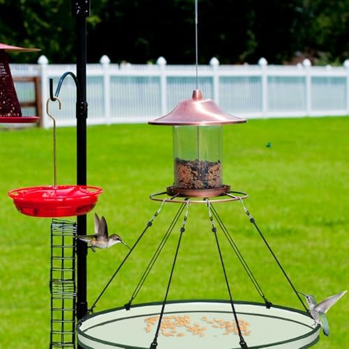Universal Wild Bird Seed Catcher Hanging Hoop Platform Bird Seed Catcher Tray for Hummingbird Feeders Bee Feeder Outdoor Garden Accessories(2 Pieces,24 Inch)