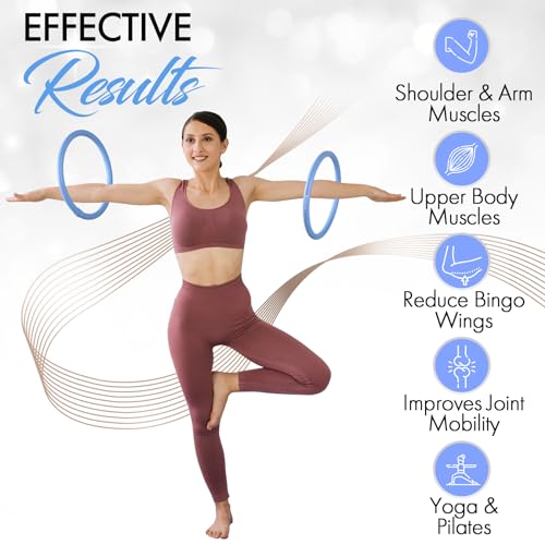 Arm Hoop - Mini Hula Hoop for Adults - Strengthen Arms and Shoulders - Weighted Hula Hoop for Fun Upper Body Exercise - Lightweight and Portable Fitness Equipment for Effective Workouts (Blue)