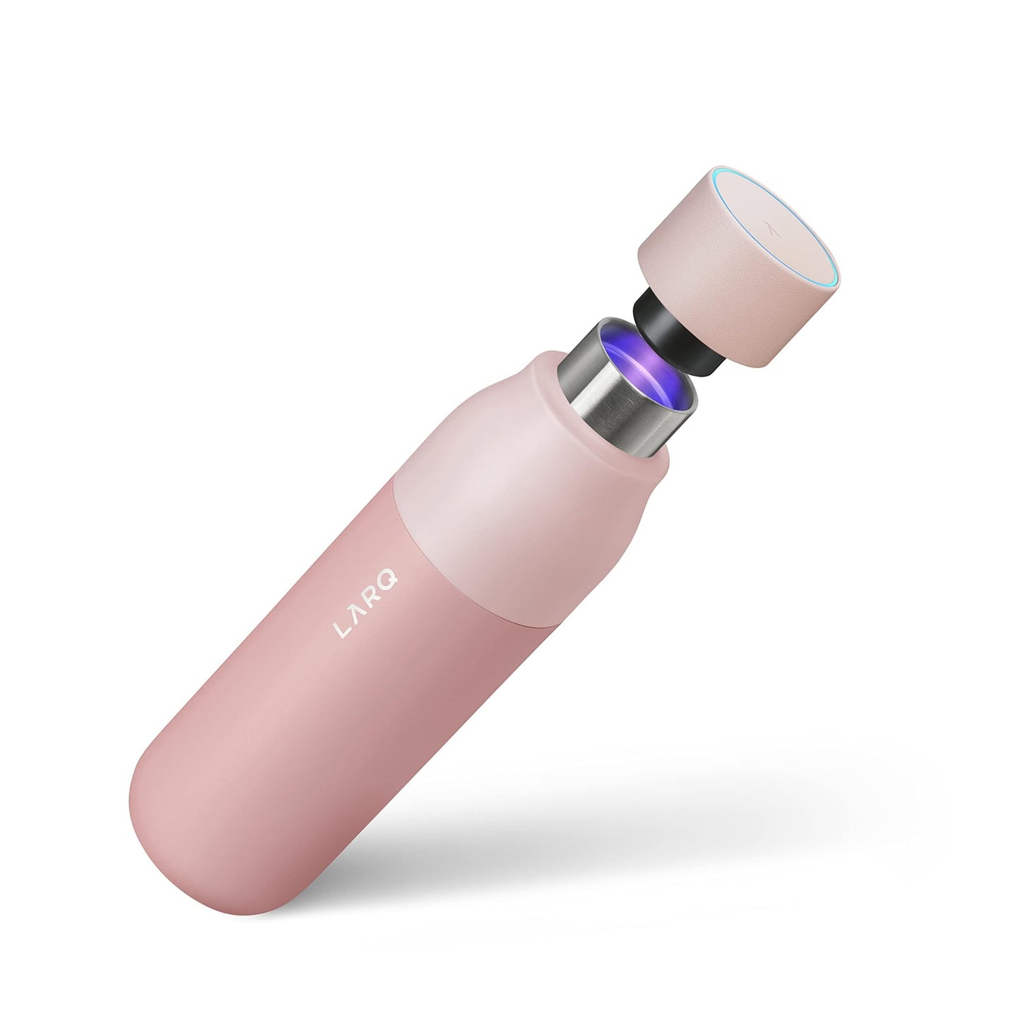 LARQ Bottle PureVis 17 oz - Self-Cleaning and Insulated Stainless Steel Water Bottle with UV Water Purifier and Award-winning Design | Reusable & Travel Friendly, Himalayan Pink