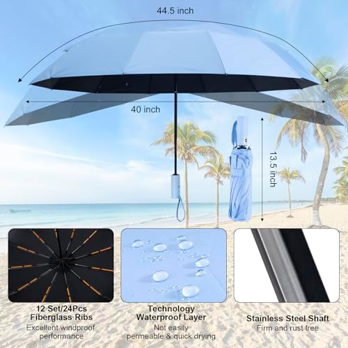 Beach Chair Umbrella with Clamp Adjustable Clip On Umbrellas for Outdoor Chairs UPF 50+ UV Protection Portable Stroller Umbrella for Travel, Camping Chairs, Wheelchair, Boat, Patio