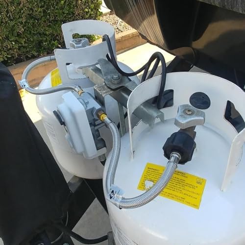 1/4'' Male NPT RV Propane Pigtail Hose for Travel Trailer, 3 FT LP Gas Hose Stainless Steel Braided Tank Pigtail Connector Propane Hoses with QCC1 & Type1 for Outdoor Grills and Camping BBQ ect