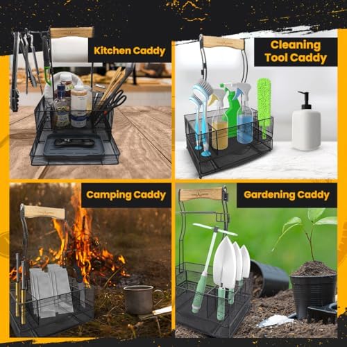 Grill Caddy for Outdoor Grill - Picnic Caddy for Outdoor Kitchen Accessories - BBQ Accessories Basket