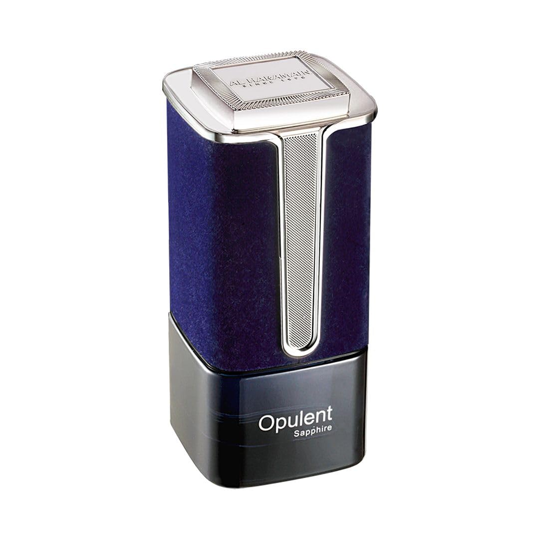 Al Haramain Opulent Sapphire for Unisex - Arabian Perfume for Women & Men - Long Lasting Woody Fragrance - Notes of Bergamot, Jasmine, Cedar, Amber - Arabic Perfume - Eau de Parfum - 3.4 oz EDP Spray