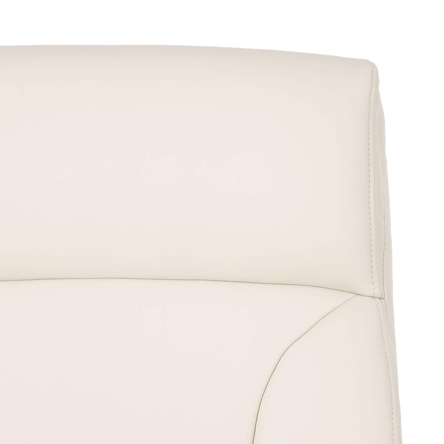 Amazon Basics Executive Desk Chair with Easy Assembly, 275lb Capacity, Oversized Cushion, 29.13"D x 25.2"W x 43.11"H, Ivory Bonded Leather