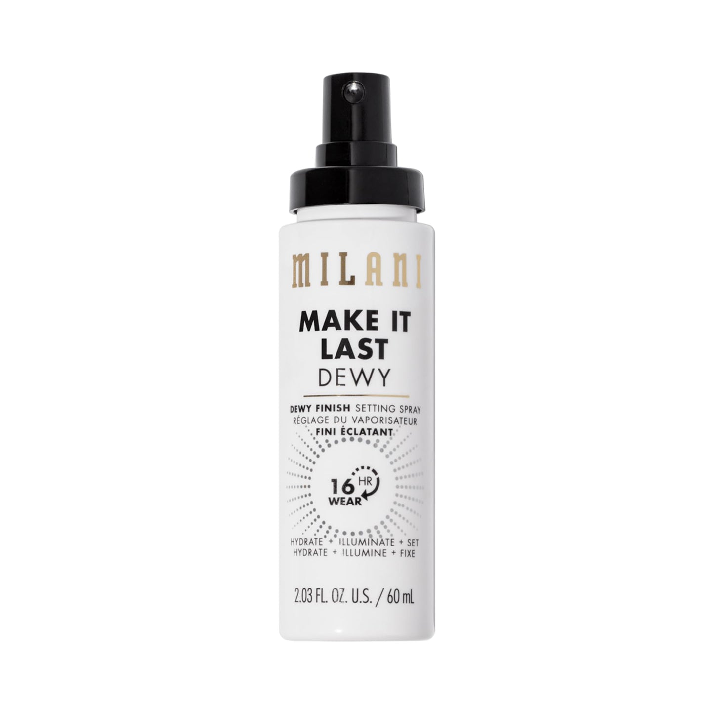 Milani Make It Last Original - Natural Finish 3-in-1 Primer and Setting Spray + Make It Dewy Setting Spray 3 in 1- Hydrate + Illuminate + Set Makeup Finishing Spray