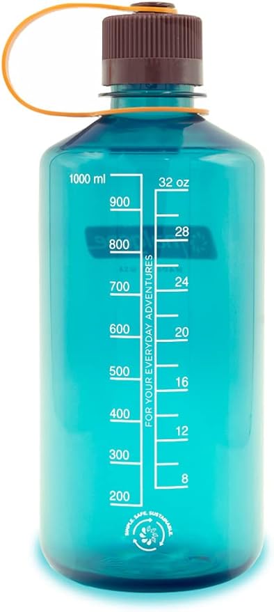 Nalgene Sustain Tritan BPA-Free Water Bottle Made with Material Derived from 50% Plastic Waste, 32 OZ, Wide Mouth