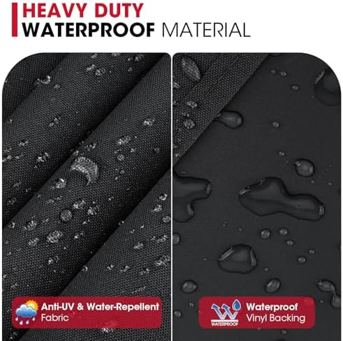 Unicook Grill Cover 65 Inch for Outdoor Grill, Heavy Duty Waterproof BBQ Cover with Side Handles and Air Vents, Weather Resistant, Compatible with Weber Charbroil Nexgrill Kenmore Gas BBQs, Black