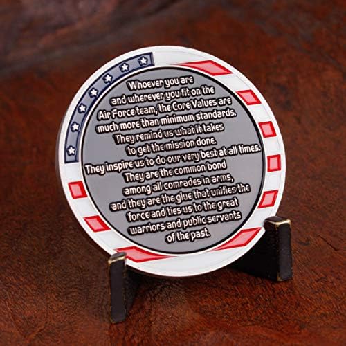 Air Force Core Values Challenge Coin - United States Air Force Challenge Coin - Amazing US Air Force Military Coin - Designed by Military Veterans!