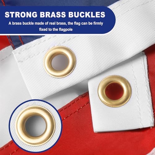 American Flags 4x6 Outdoor Use,Non Fading American Flags for Outside, American Flag Outdoor Heavy Duty, American Flag Longest Lasting,US Flag Embroidered Stars, Brass Grommets Sewn Stripes