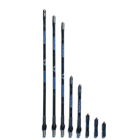 AMEYXGS 3/4/5/10/12/26/28/30 Inch Carbon Fiber Bow Stabilizer Balance Bar Stabilizer Extension Pole Rod Bow Stabilizer for Recurve Bow and Compound Bow (Blue 30 inch)