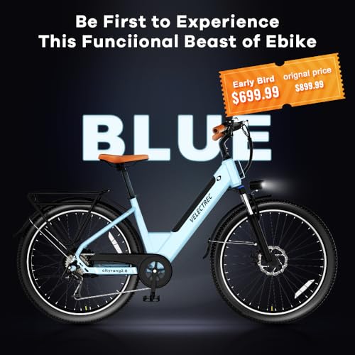 VELECTREC Electric Bike for Adults Peak 750w 528WH Battery-Blue