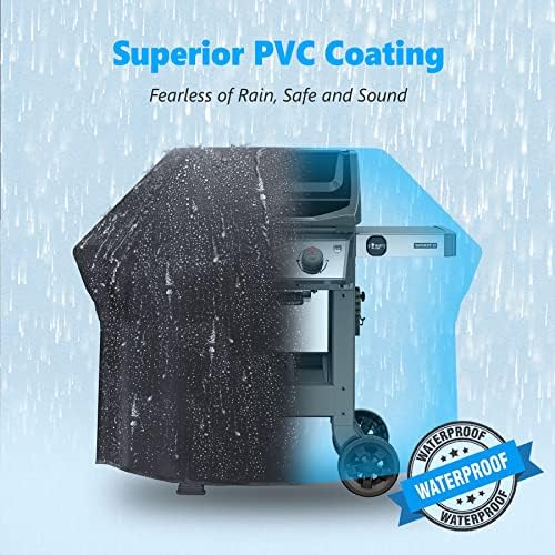 Grill Cover 55 Inch - Superior Gas Grill Cover for Outdoor Grill - 600D Outside BBQ Covers Waterproof Heavy Duty for Weber, Dyna-glo, Char-Broil, Nexgrill, Brinkmann, Monument Barbecue Grill