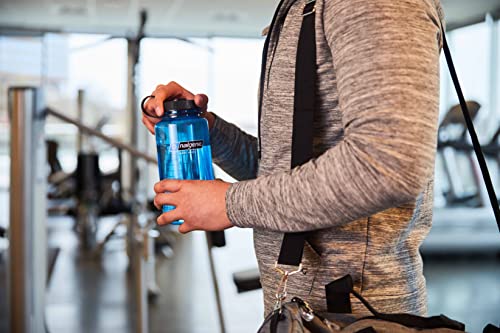 Nalgene Sustain Tritan BPA-Free Water Bottle Made with Material Derived from 50% Plastic Waste, 32 OZ, Wide Mouth, Slate Blue