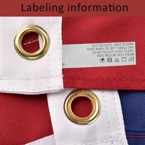 American Flag 2.5x4 FT For Outside Most Durable, Heavy Duty, Luxury Embroidered Star with Brightly Colored Brass Grommets Premium US Flag (Pole Not Included)
