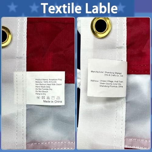 American Flag 4x6 ft: Long Lasting US Flag, Heavy Duty Nylon, Embroidered Stars, Sewn Stripes, Brass Grommets, UV Protection Perfect for Outdoors! USA Flag